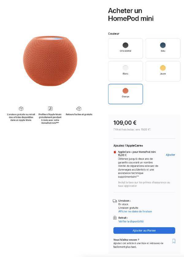 苹果12法国版售价
:苹果HomePod mini欧洲涨价 中国市场还是卖749元-第3张图片-太平洋在线下载